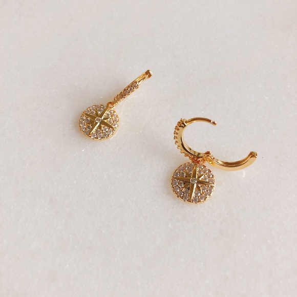 COPY - S925 silver star hoop earrings - Picture 3 of 6